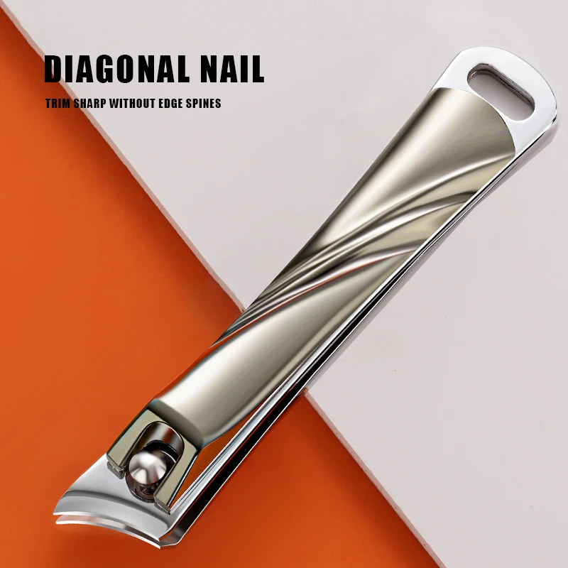 1Pcs Stainless Steel Large Diagonal Nail Clippers Large Opening Nail Clippers Set Single Pack Pedicure Tools