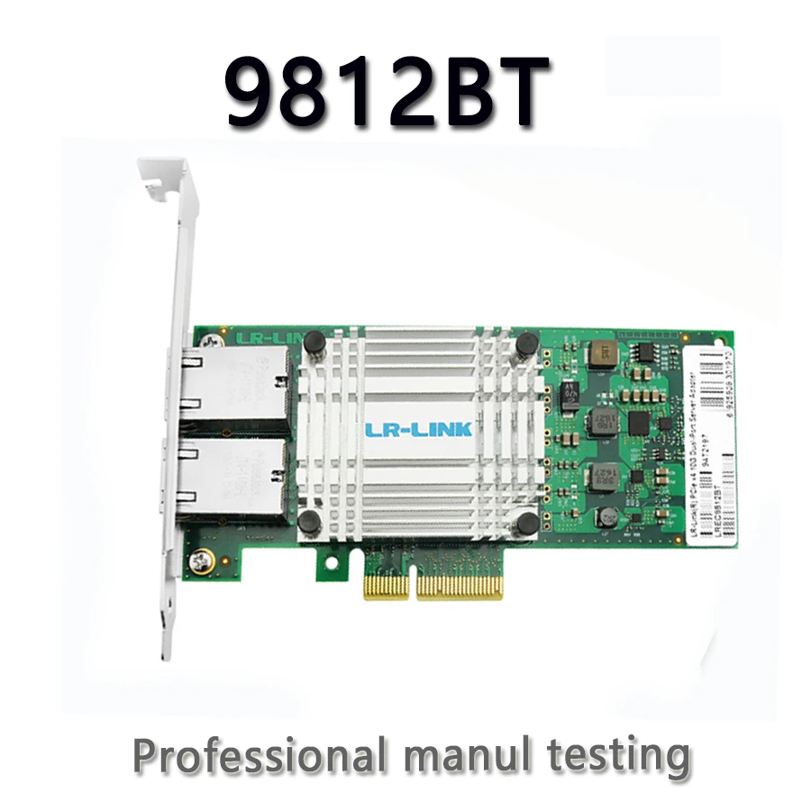 LR-LINK PCI-E 듀얼 포트 네트워크 카드, RJ45 이더넷 통합 서버 어댑터, X550T2BLK 호환, 9812BT, 10Gb