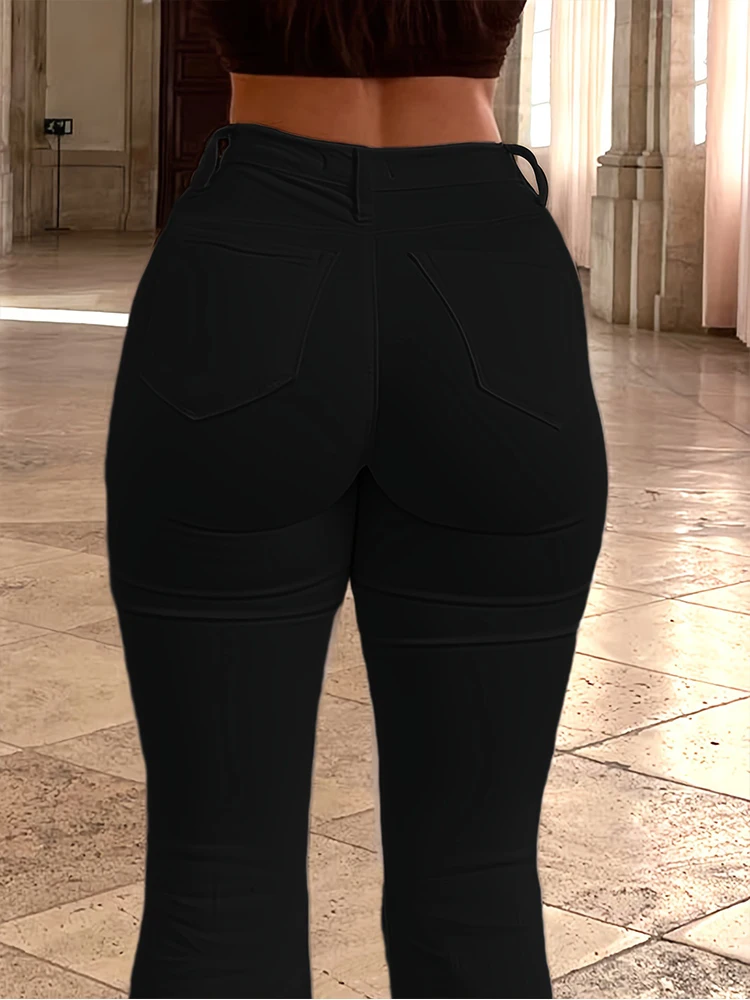 Black Jeans For Women | Streetwear High Waist Slim Black Denim Jeans for Women