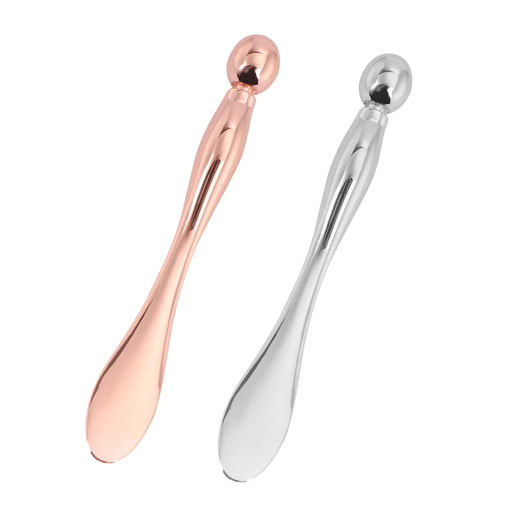 

2 Pcs Eye Cream Stick Facial Spatula Woman Massager Rolling Rod Beauty Supply Skin Care Zinc Alloy Girl Face Mask