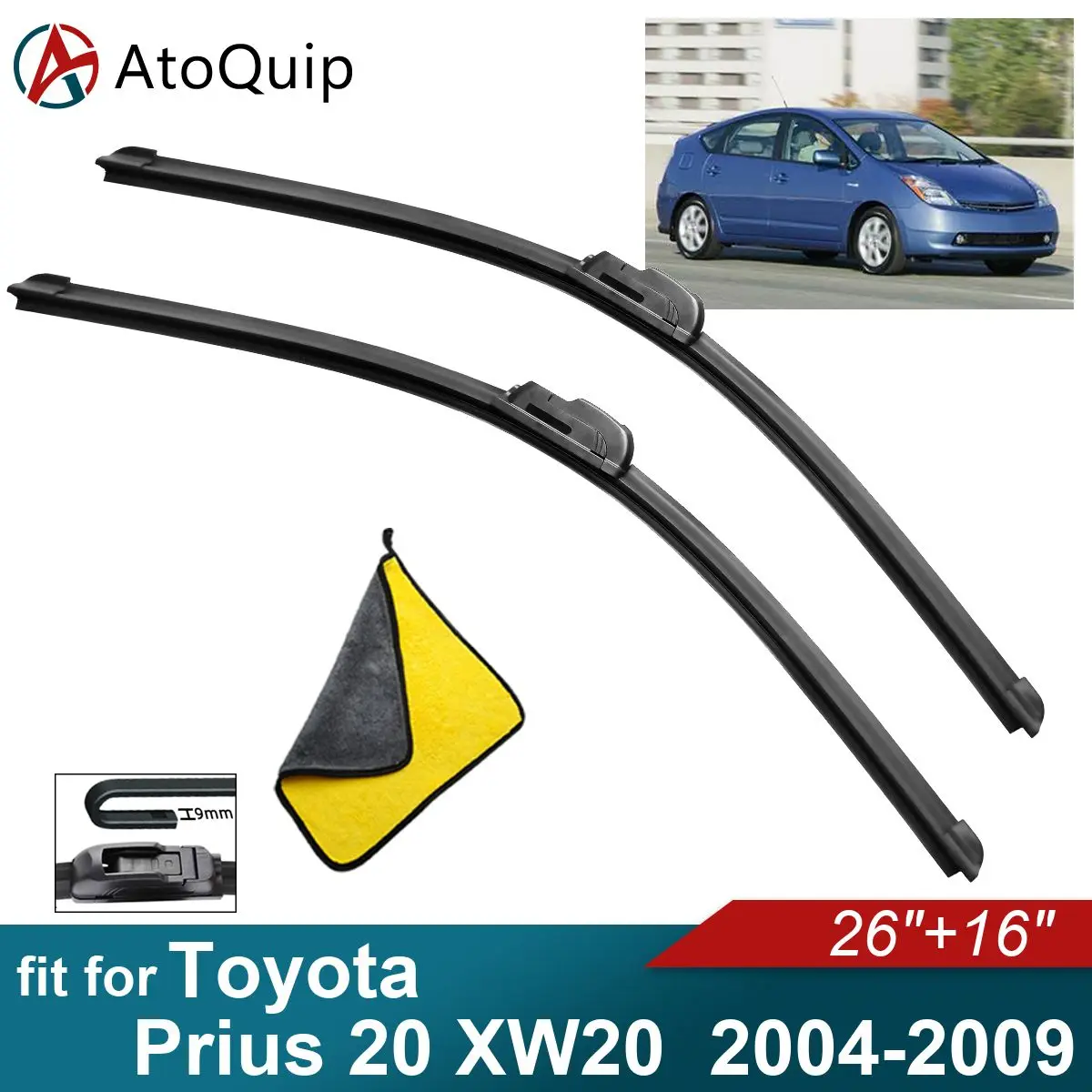 

Car Windshield Wiper Blades Fit For Toyota Prius 20 XW20 Wiper Blades Soft Rubber Auto Front Windscreen