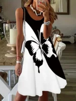 Women Summer Floral Print Dress Elegant Casual to Dressy Outfit Cute Dress Stylish Streetwear Y2k Ladies Clothes Woman Clothing