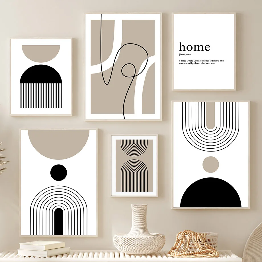ModernAbstractLineGeometricMinimalismPrintWallArtCanvas