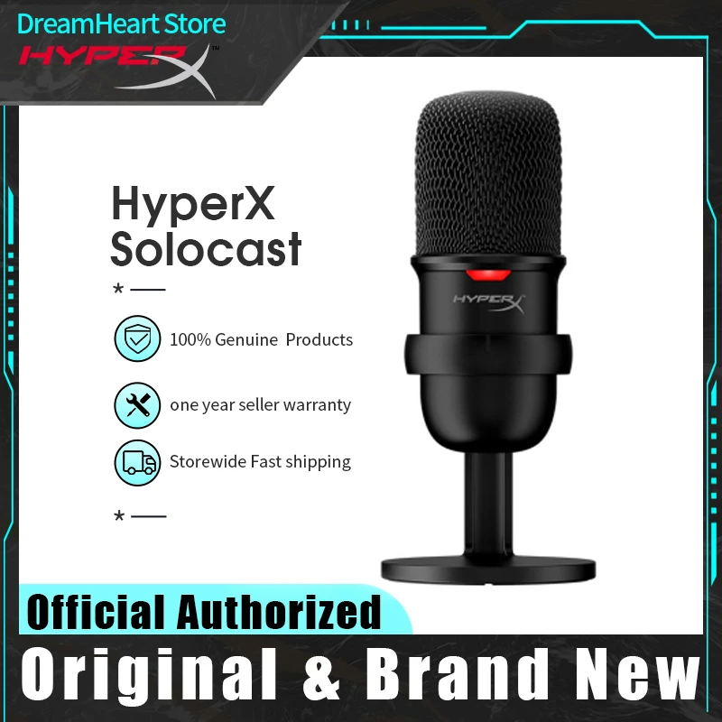 Original HyperX SoloCast Mini Microphone Professional Electronic Sports Computer Live Gaming Microphone Device For Kingston