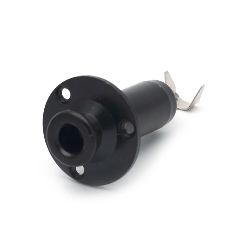 10/20pcs Brass Acoustic Electric Guitar End Pin EQ Output Input Jack Guitar Plug Socket 6.35 Parts Black Silver Gold