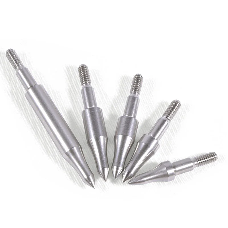 6/12pcs Archery Arrowhead 75 100 125 150 200 250 300 Grain Stainless Steel Arrow Points Tips Shooting Target Replaceable Point archery arrowhead