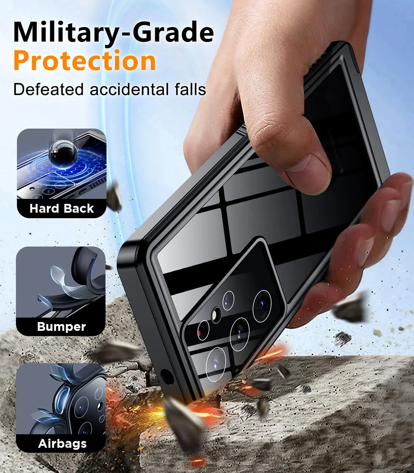 Ultimate Waterproof Shockproof Phone Case - Solid Color Protective Cover