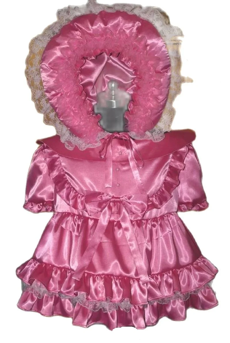 

Новая популярная Розовая атласная кружевная шапка горничная французское платье униформа для перекрестного костюма на заказ