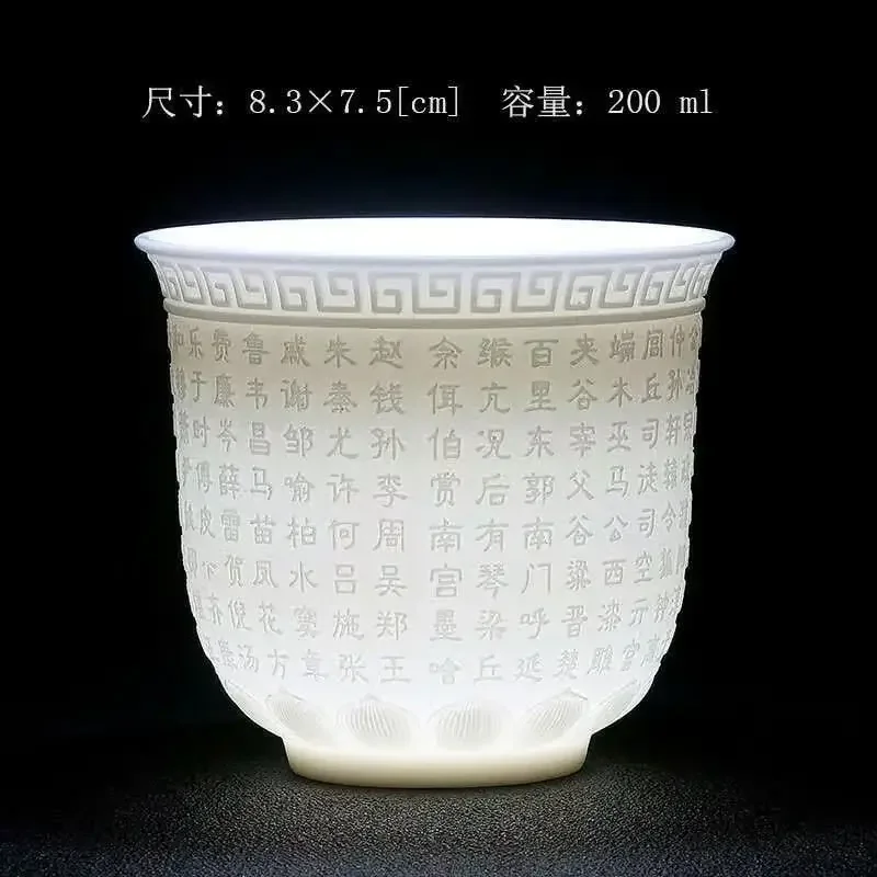 Description Picture 2 of itemCreative Ceramic Kung Fu Tea Set Tea Cup Blue and White Master Cup Hand Painted White Porcelain Purple Sand Cup