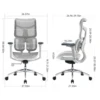 SIHOO Doro S100 Ergonomic Office Chair Dual Lumbar Support 5-Level Adjustable Backrest 4D Armrests 135° Max. Recline Angle 6