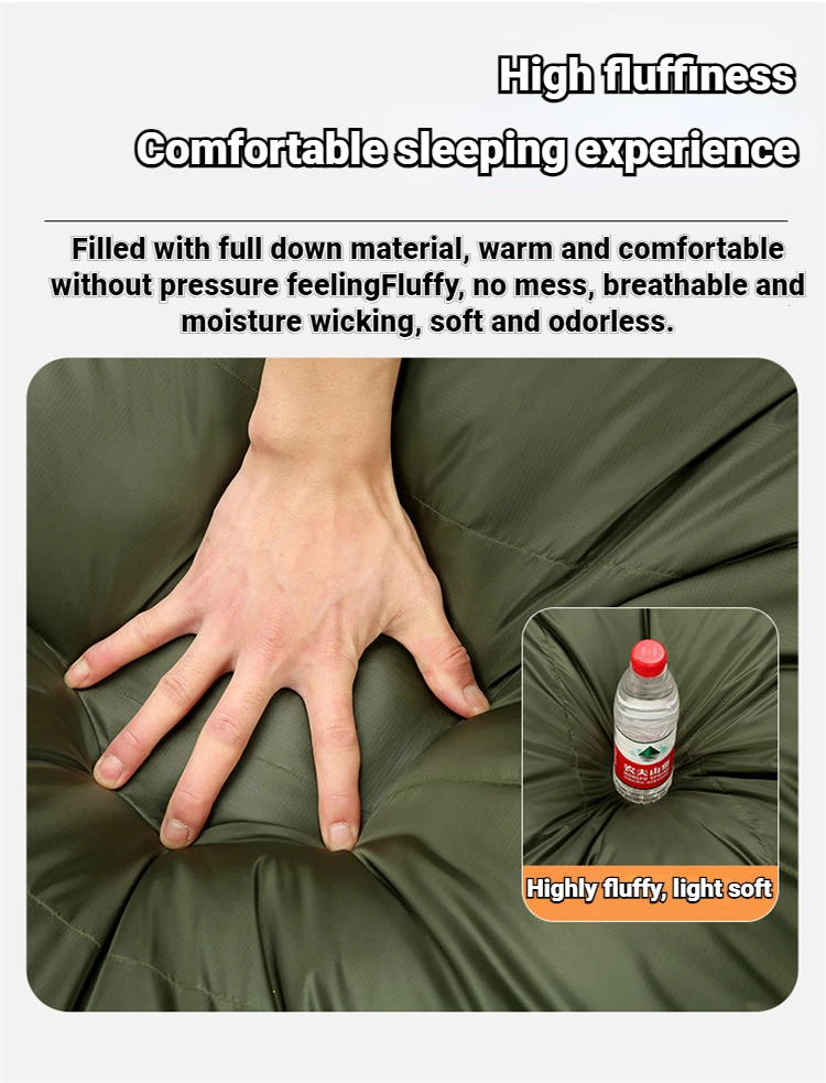 Sleeping Bag Ultralight Winter Down Goose Outdoor Camping Compression Bag Low Temperature Thermal Tactic Military Style Portable