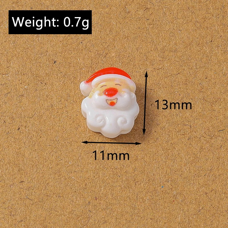 10 Stück Niedliche Weihnachts-Weihnachtsmann-Elch-Schneeflocken-Flatback-Cabochons für Scrapbooking, Schmuckherstellung, DIY-Haarspangen und Broschen-Zubehör – Detail 5