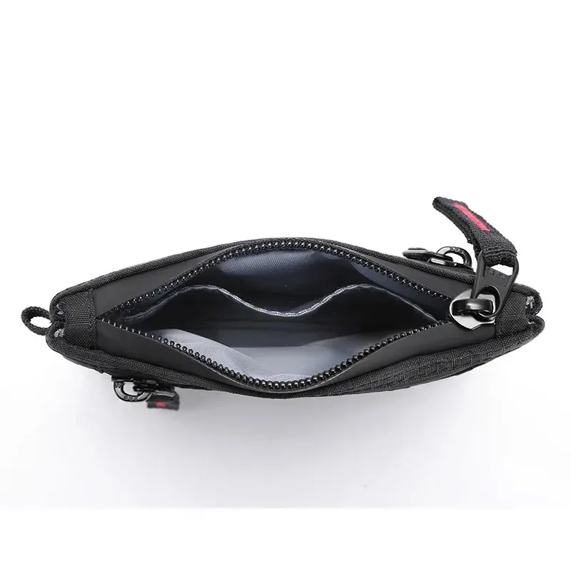 Luxury Nylon Slim RFID Wallet with Zipper and Carabiner