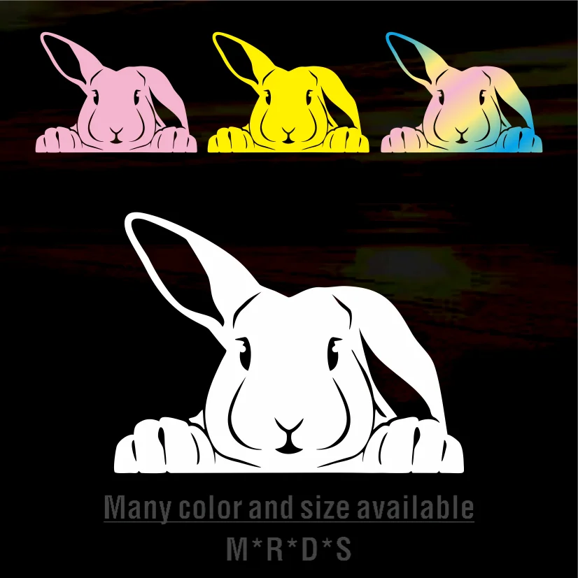 

Exterior/Protection Funny Stickers Peeking Bunny Cute Rabbit Car Sticker Waterproof Decal Laptop Auto Decoration PVC