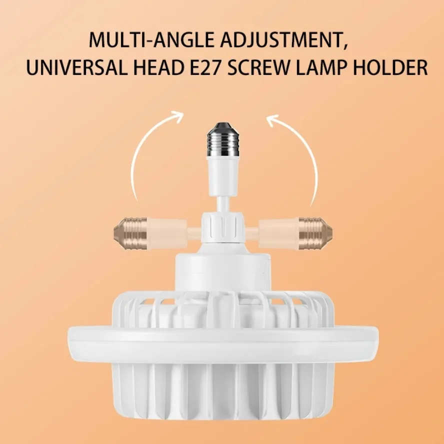 E27 Spiral Electric Heater Fan Light Ceiling Fan Light 600W Bathroom Ceiling Heater Bathroom Heat Lamp Whole House Heating