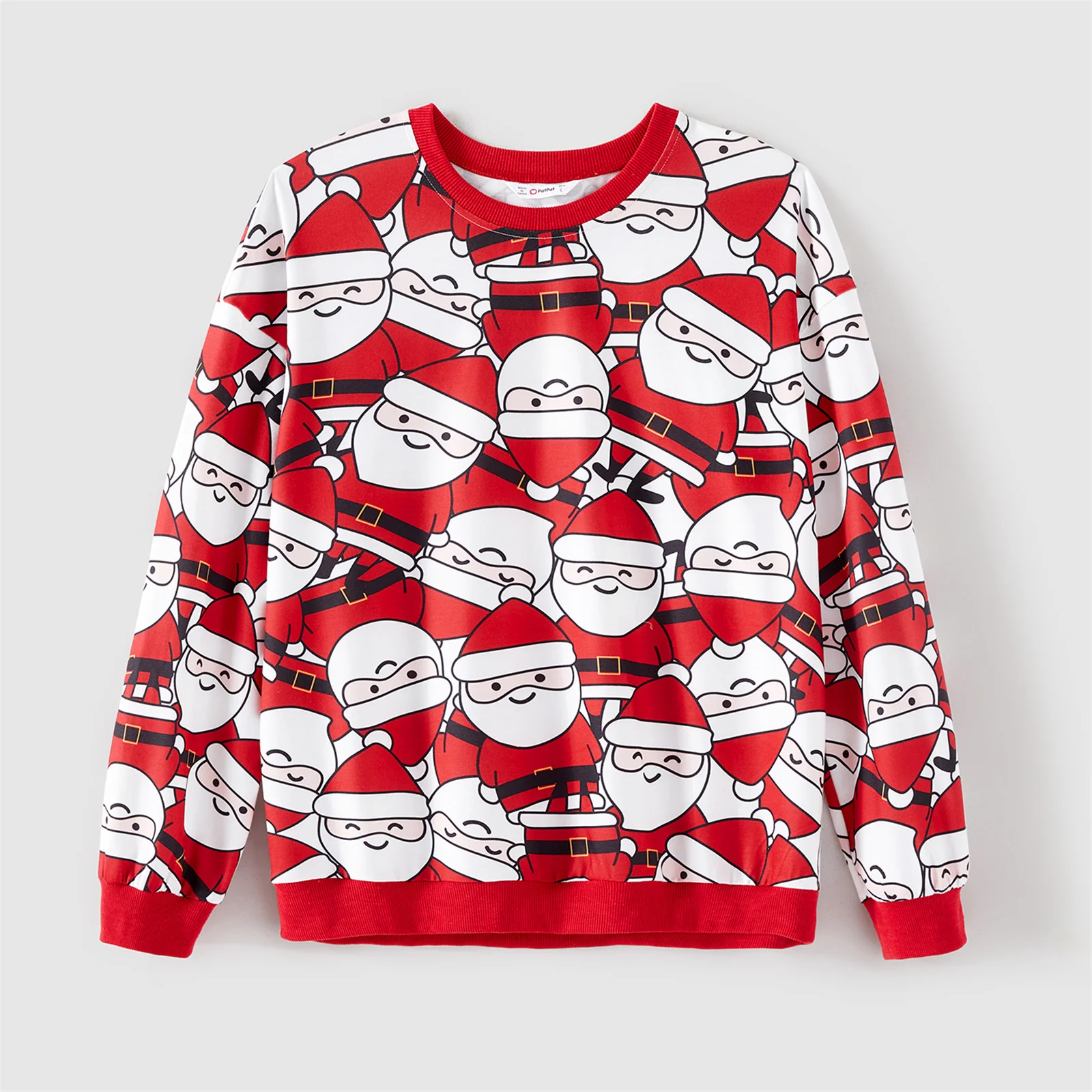 thumbnail image 5 of Sudadera de manga larga roja con estampado de Papá Noel a juego para toda la familia de PatPat Christmas, 5 of 5