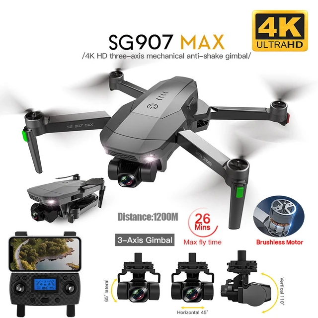 SG907 MAX / SG907SE Drone 4k Profesional Dron with Camera 3-Axis Gimbal Brushless 5G Wif GPS Optical Flow RC Quadcopter vs SG906 1