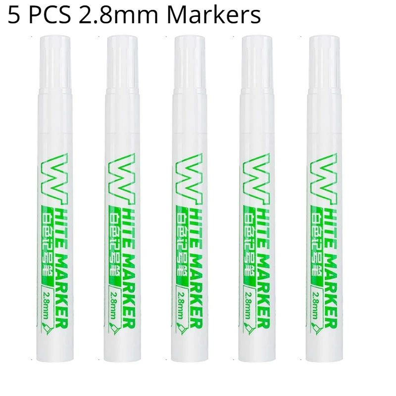 Waterproof Metal Marker Permanent White Paint Pen Washing Art Painting Graffiti Pens Fabric Wood Leather Marker 1MM 1/3/5 PCS permanent marker pen white marker pens marker pens permanent marker permanent markers paint marker pen markers pen art markers paint pen art marker pen