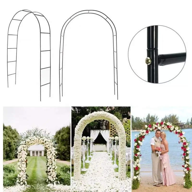 

Iron Wedding Arch Decorative Garden Backdrop Pergola Stand Flower Frame for Marriage Birthday Wedding Party Decoration DIY Arch