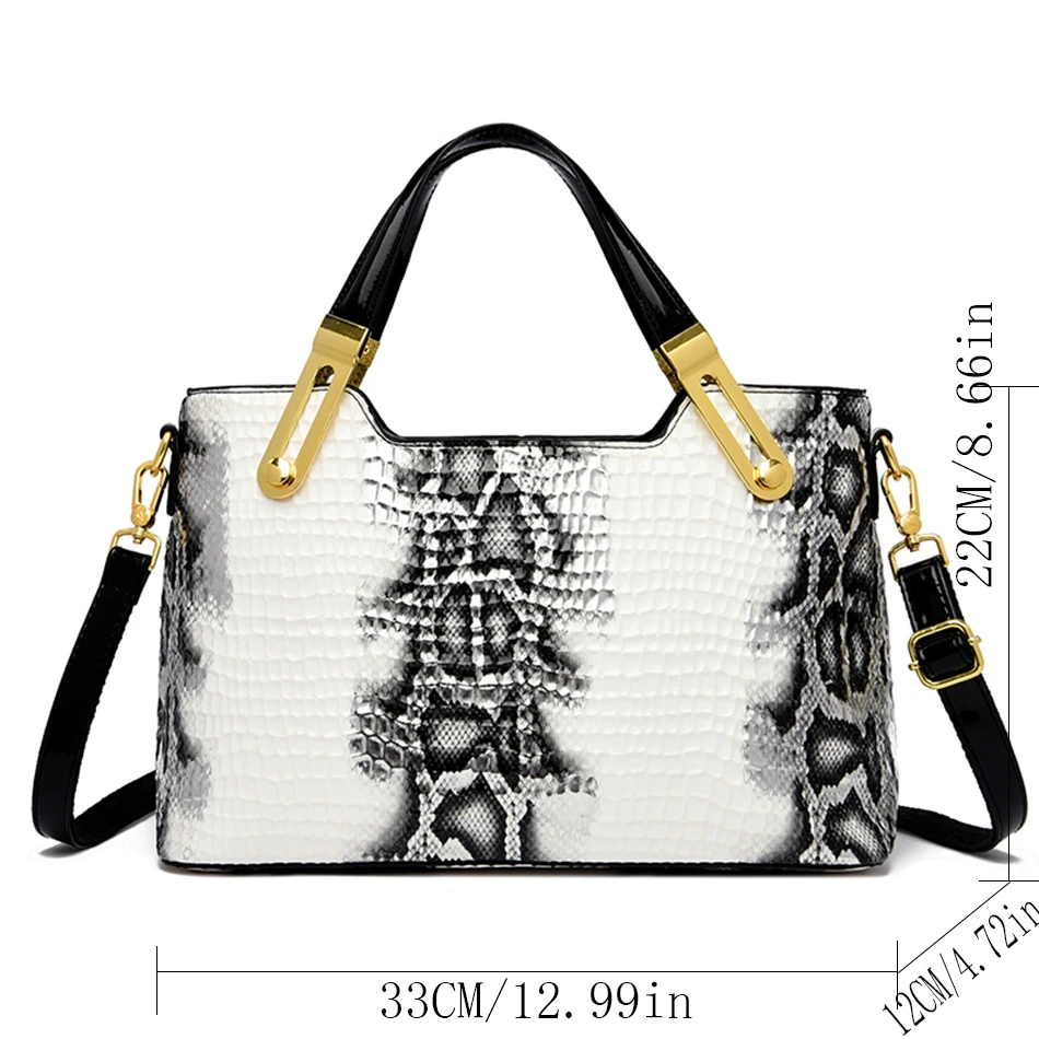 Fashion Trend Noble Women Handbag Python Pattern Luxury Ladies Party Handbag and Purse Elegant Wedding Party Casual Tote 2023