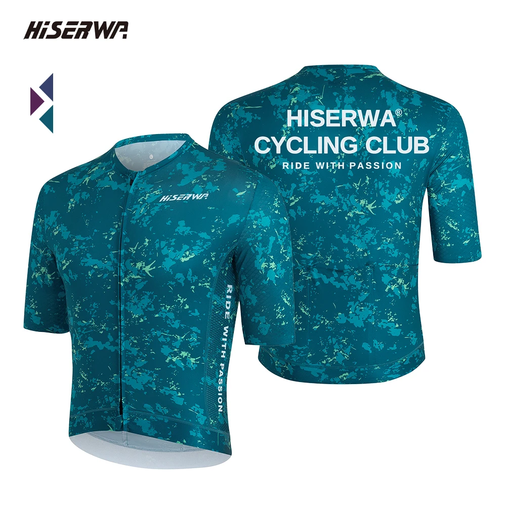 HISERWA Men Cycling Jersey Pro Team MTB Bicylce Clothing High Quality Summer Breathable Cycling Jersey Maillot Ciclismo Hombre