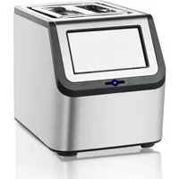 Toaster, 2 slice toaster, Automatic setting, Bagels, English muffins, toast, waffles, bread, Stainless steel 1