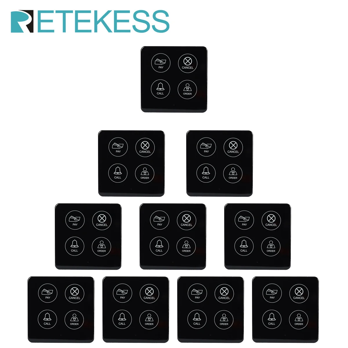 Retekess-wireless Call Buttons Transmissor para Restaurante Garçom Pager Chamando System Hookah Café Bar Clube Hotel Clínica Td033