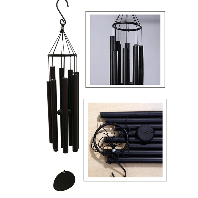 Wind Chimes Outdoor Large Deep Tone 8 Metal Tubes Wind Chimes For Home Garden/Yard/Balcony Deco-A03I 2