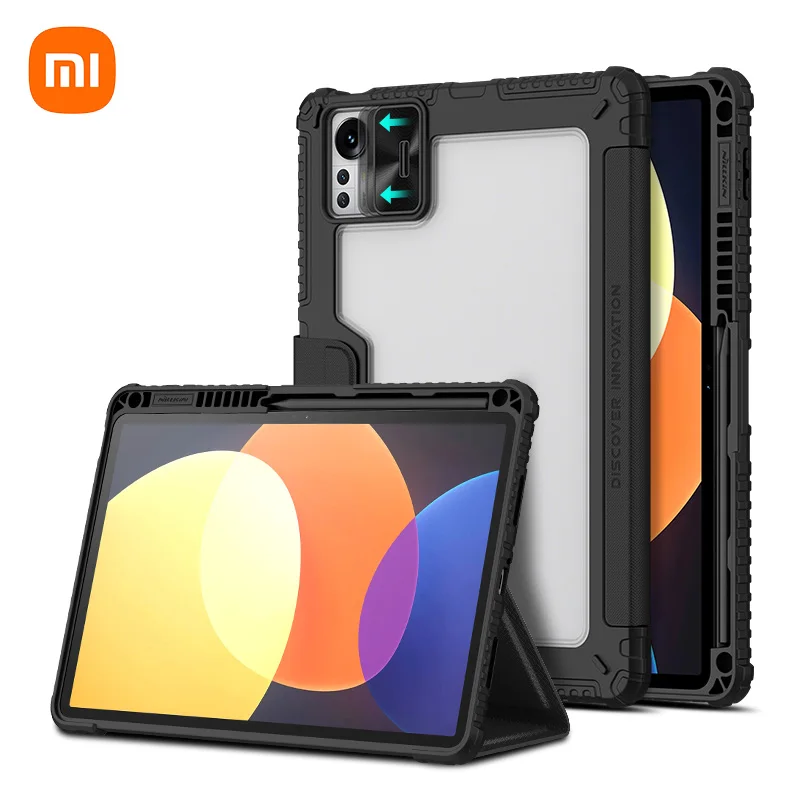

For Xiaomi Pad5 Pro 12.4 Case NILLKIN Magnetic Cover For Xiaomi Pad 5 Camera Protection Cover With Pencil Slot For Mi Pad 5 pro