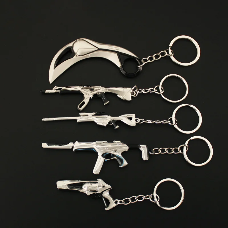 Ravant Portachiavi Ion Skin Arma Karambit Vandal Set Gioco Periferiche Metallo Arma Modello Accessori Portachiavi Regali Giocattoli Ragazzi