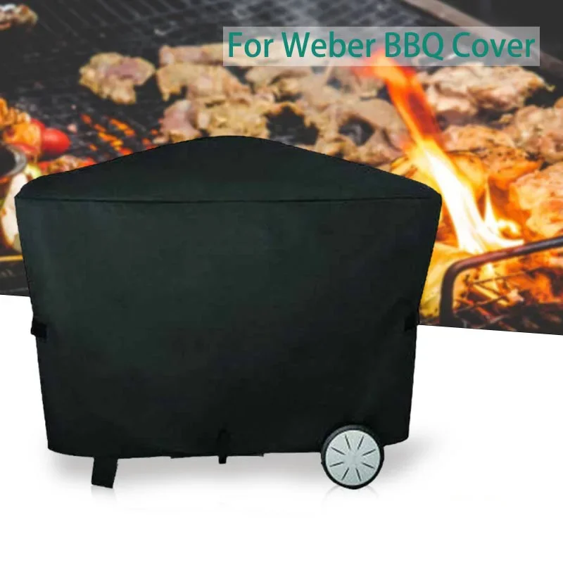 balleenshiny high quality oxford cloth grill cover waterproof outdoor grill cover sun protection dustproof protective cover BBQ Grill Cover for Weber Q2000 Q3000 BBQ Cover Outdoor Barbecue Accessories Dustproof Waterproof Rain Protective Covers