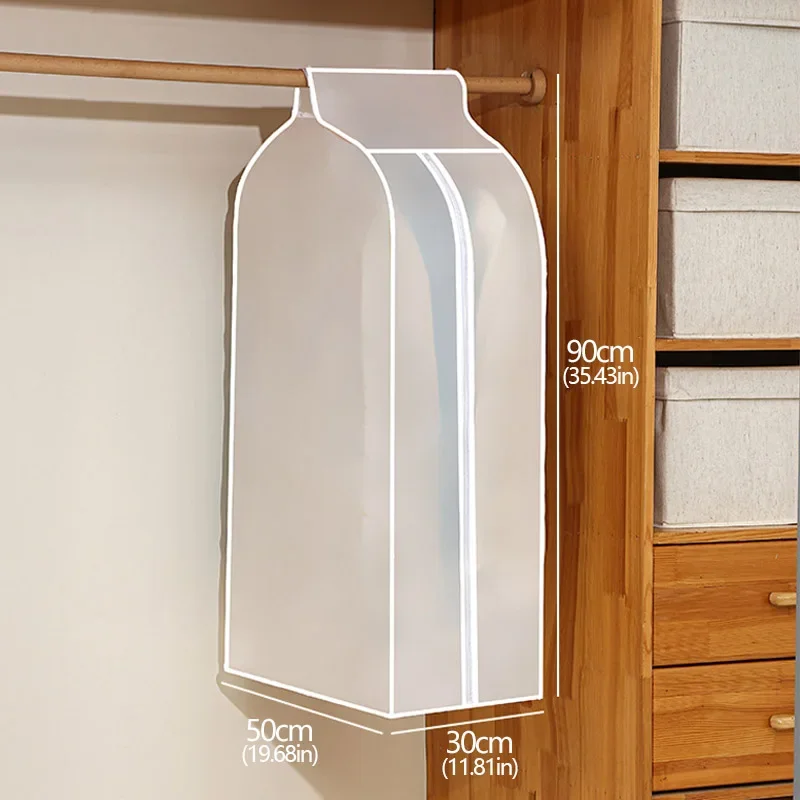 1pc Clothes Dust Cover Wardrobe Hanging Window Dust Cover Clothing Cover Cloth Household Clothing Cover Hanging Clothes Bag