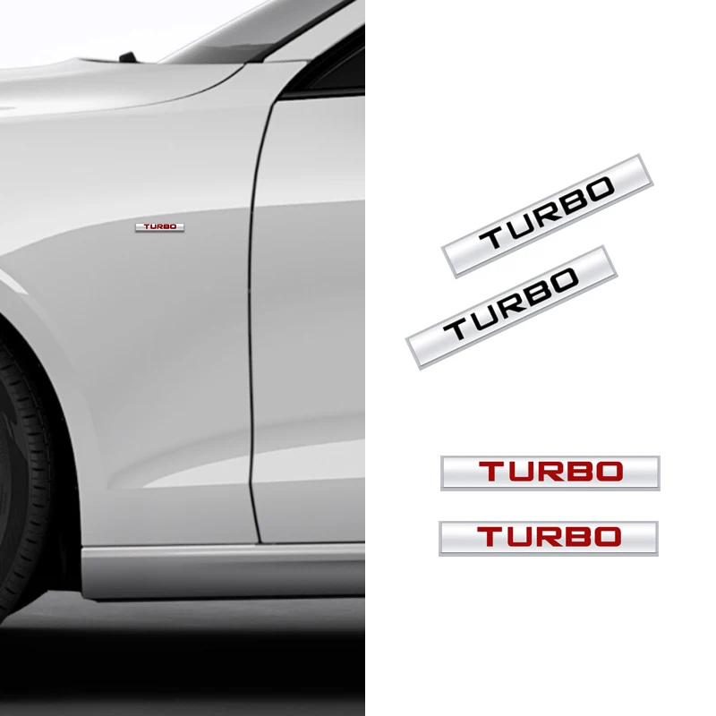Металлическая наклейка TURBO с
