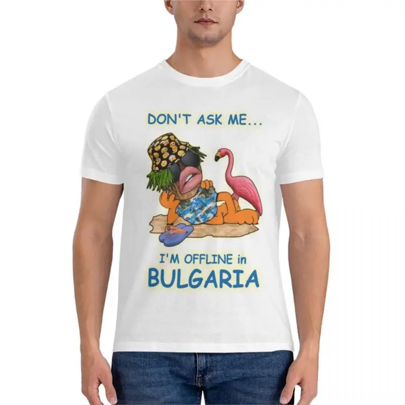 Offline In Bulgaria T-Shirt Classica Fruit Of The Loom T-Shirt Da Uomo T-Shirt Da Uomo Nera T-Shirt Tinta Unita Girocollo Teeshirt