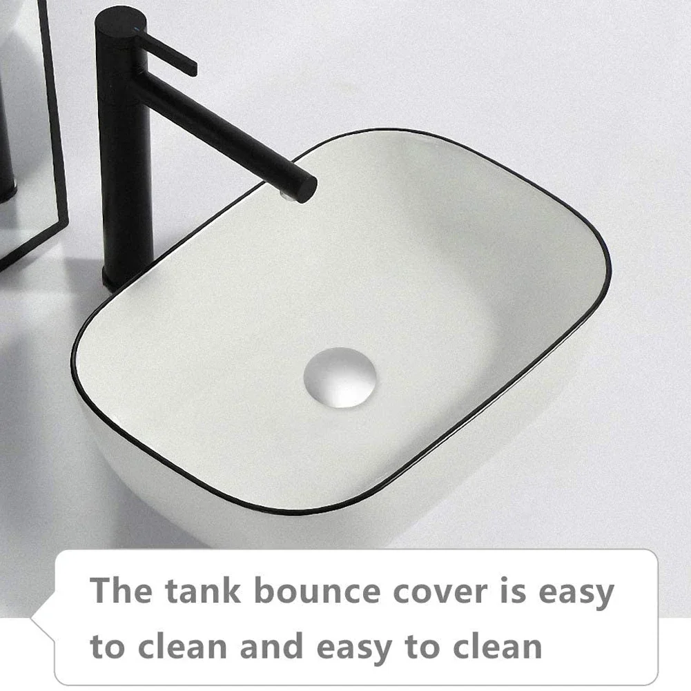 1Pcs Chrome Basin Pop-Up Sink Plug Cap Click Clack Push Button Bathroom Basin Sink Up Drain Stopper 66mm