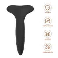 6 Pcs Comb Eyebrow Shaving Makeup Brush Silicone Spatula Women Girls Black Combs Miss 2