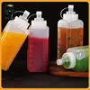 800/1000ml Plastic Sauce Bottles Squeeze Sauce Flask Large Caliber Dustproof Household Seasoning Flask Kitchen Seasoning Bottles 1