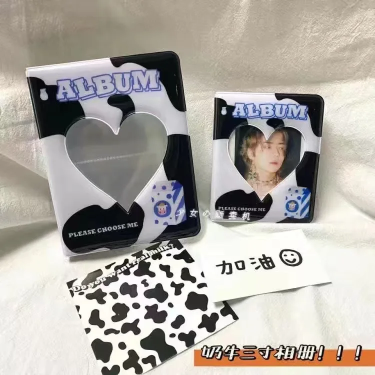 Ins Style Mini Cow 3 Pollici Album Fotografico Star Girl Love Bean Storage Card Cartoon Kpop Album De Fotos Kpop Raccoglitore Per Fotocarte