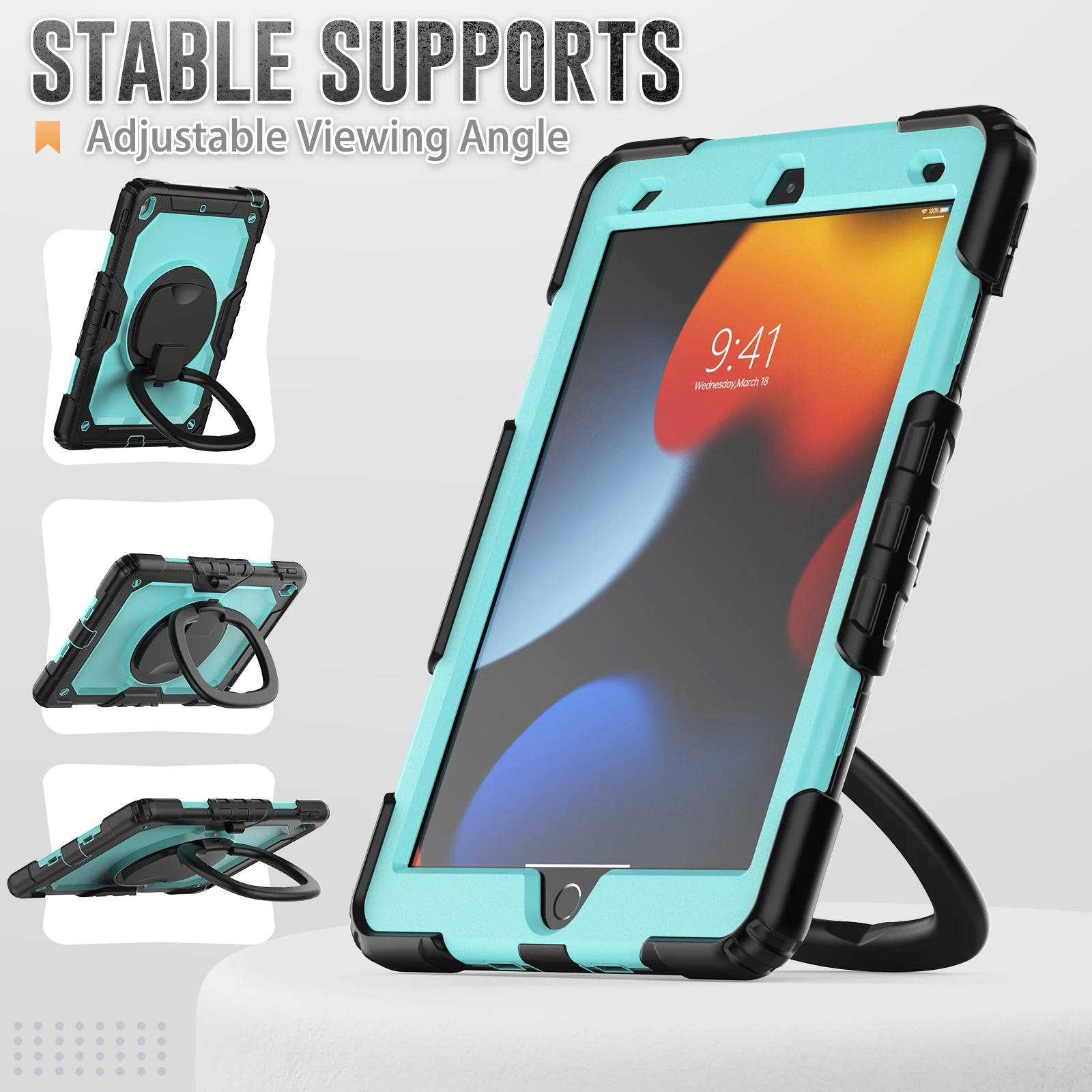 Heavy Duty Rugged Tablet Case with Kids Cover Protection