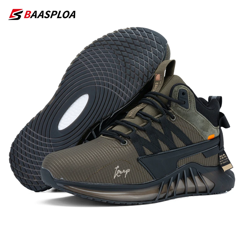 Baasploa2022NewMenWinterWarmWalkingShoesWaterproofFashion
