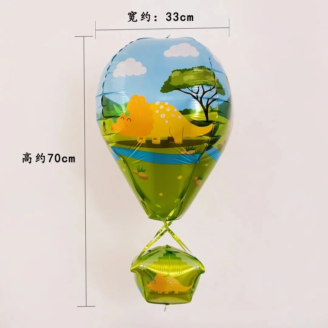 Hot Air Balloon Shape Aluminum Foil Balloons Jungle Animals Theme Balloons for Kids Birthday Xmas Party Decoration Baby Shower