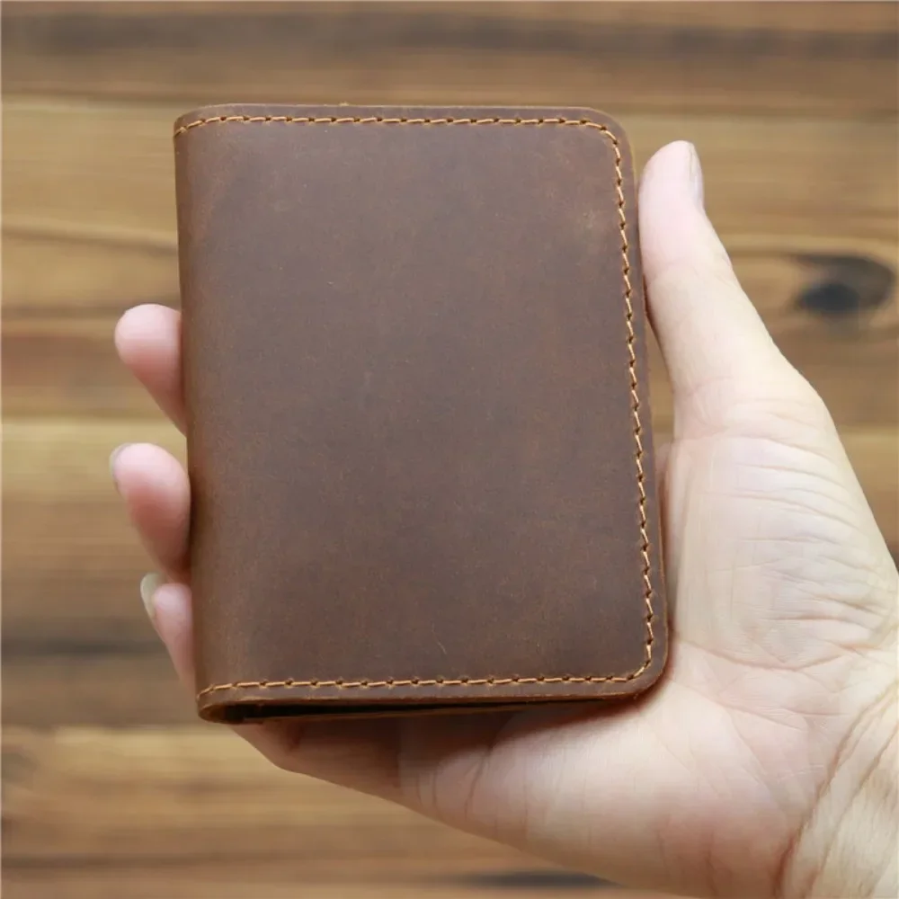 Artisan Leather Vintage-Style Card Holder Wallet – Timeless Gift
