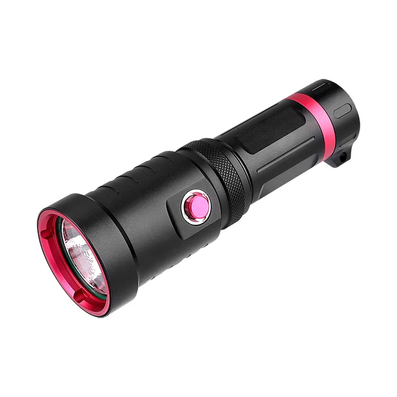 

P Large Capacity Strong Light Flashlight LED Outdoor Diving Rescue Lighting Professional Waterproof Emergency