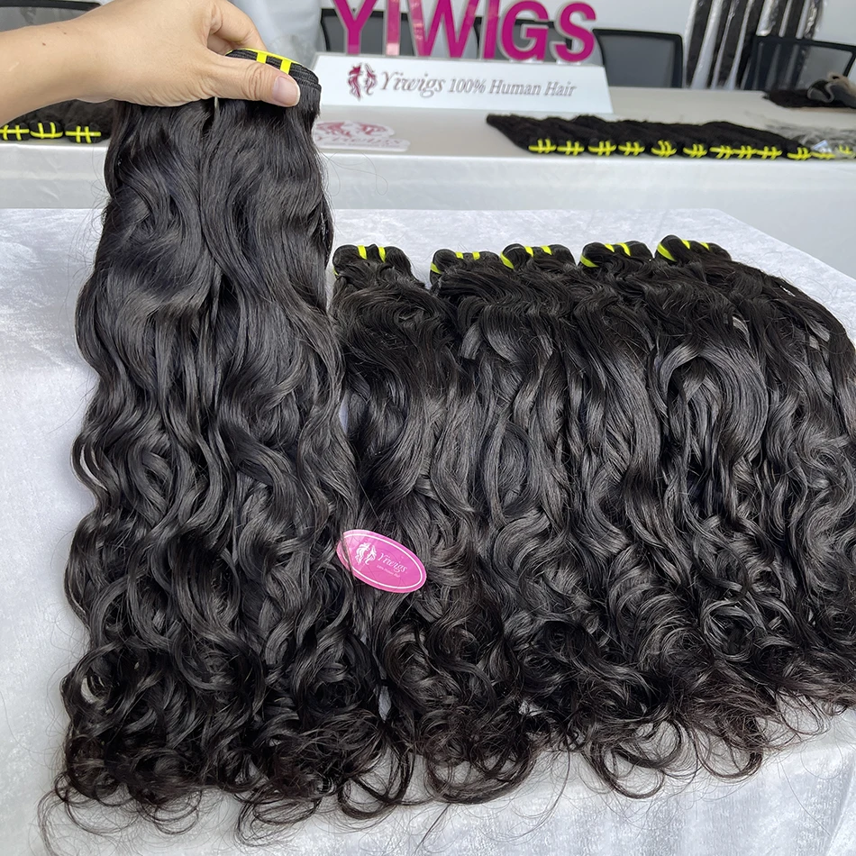 Yiwigs 15A Grade Vietnamese Water Wave 100% Raw Human Hair Bundles Natural Wave Curly Unprocessed Hair Weave Extensions thick 1