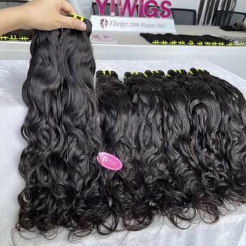 Yiwigs 15A Grade Vietnamese Water Wave 100% Raw Human Hair Bundles Natural Wave Curly Unprocessed Hair Weave Extensions thick 1