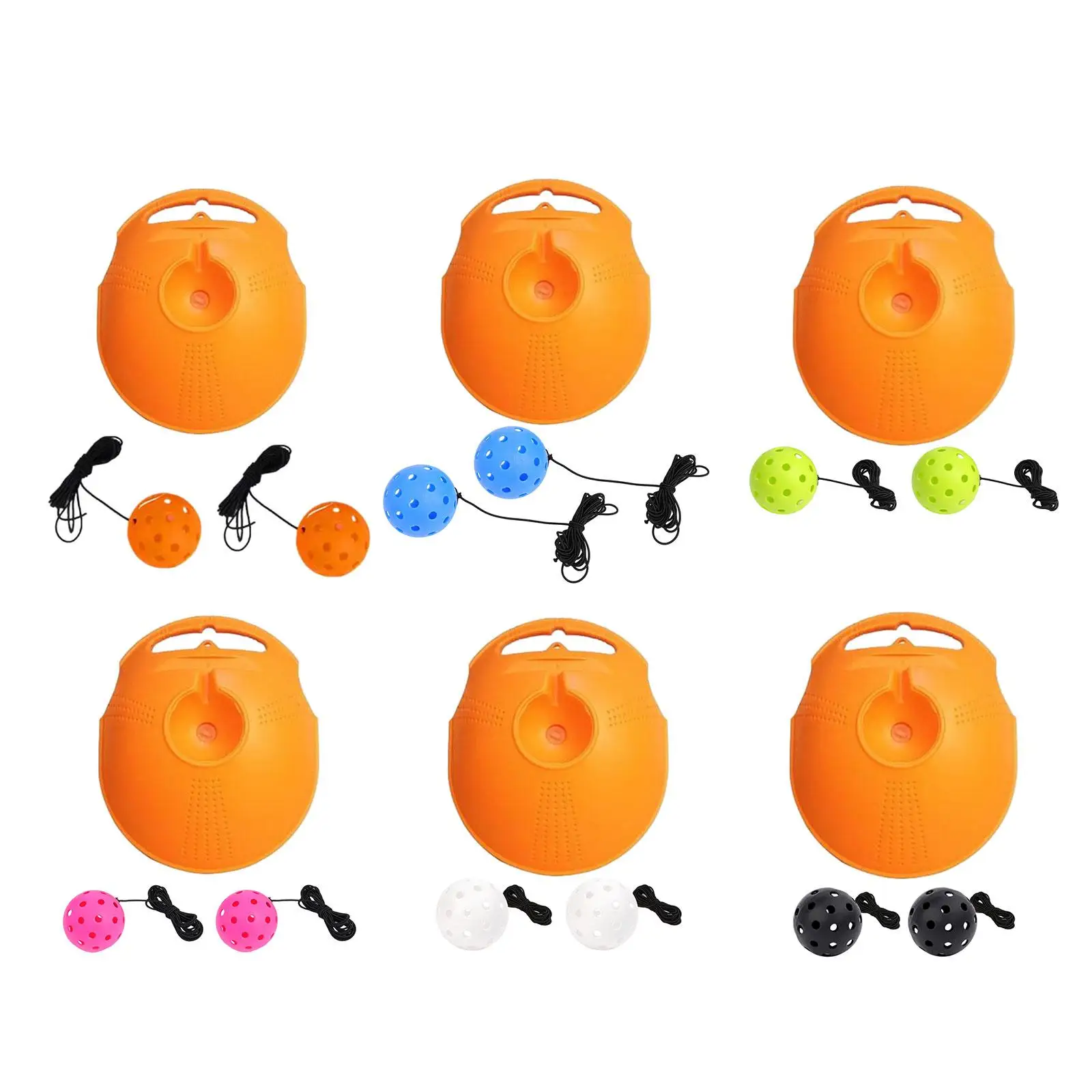 

Pickleball Trainer with 40 Holes Pickleball Ball Rope with Handle Pickleball Equipment for Sports Indoor Outdoor Exercise Kids