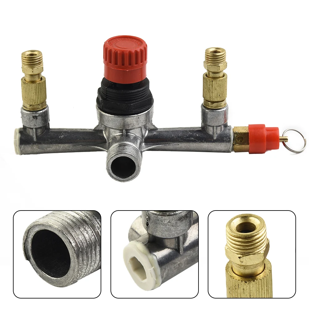 

Air Compressor Switch Pump Parts Aluminum bracket For Piston Push-pull valves Red cap Workshop Useful Accessories