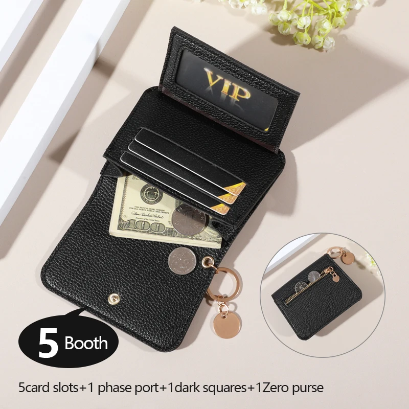 Streamlined Water-Resistant Card Holder with Snap Closure