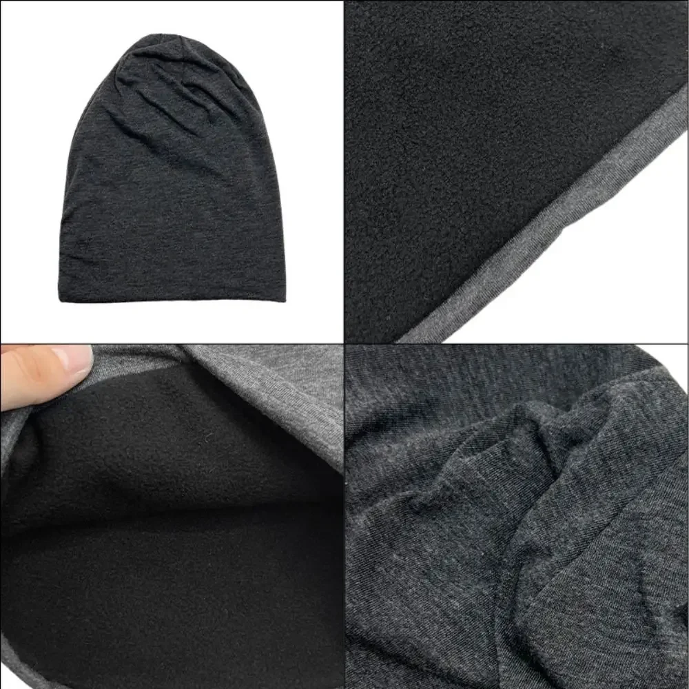 Winter Polar Fleece Beanie Hat Warm Windproof Earmuffs Bicycle Hat Lightweight Slouchy Running Cycling Cap for Men Women
