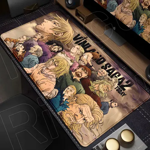 XXL Large Mousepad Vinland Saga 90x40CM Mouse Pad E-sports Gaming Keyboard Protector PC Accessories HD Computer carpet Desk Mat - Image 11